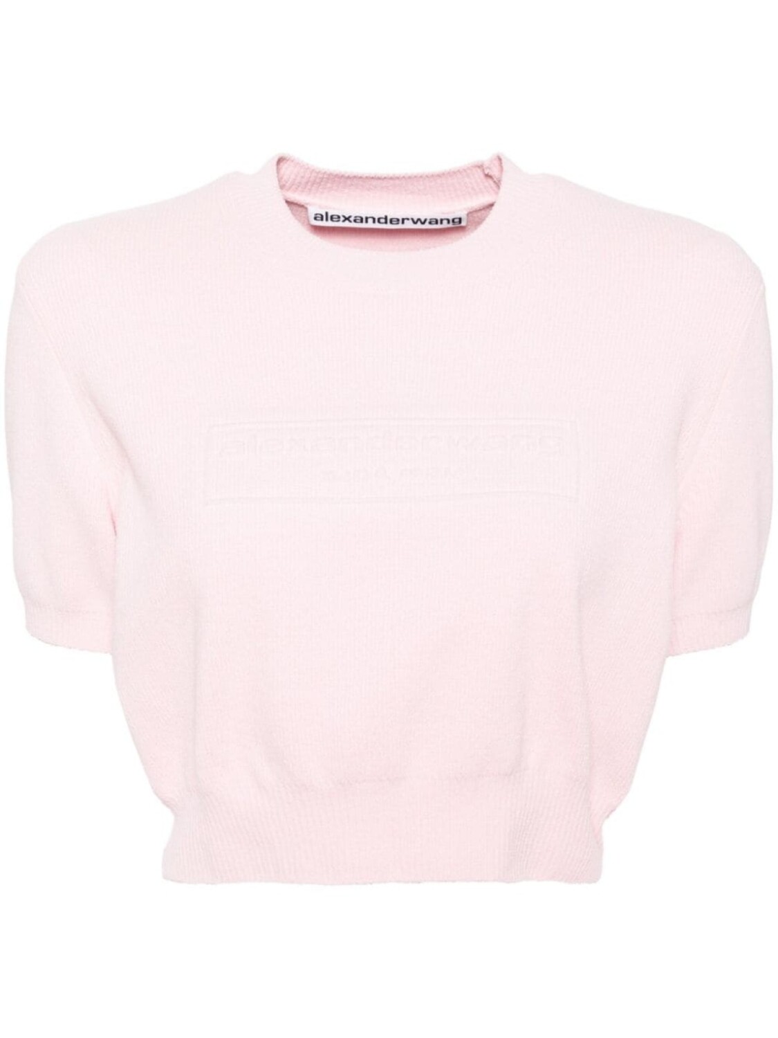 

Alexander Wang ребристый пуловер с тисненым логотипом, розовый
