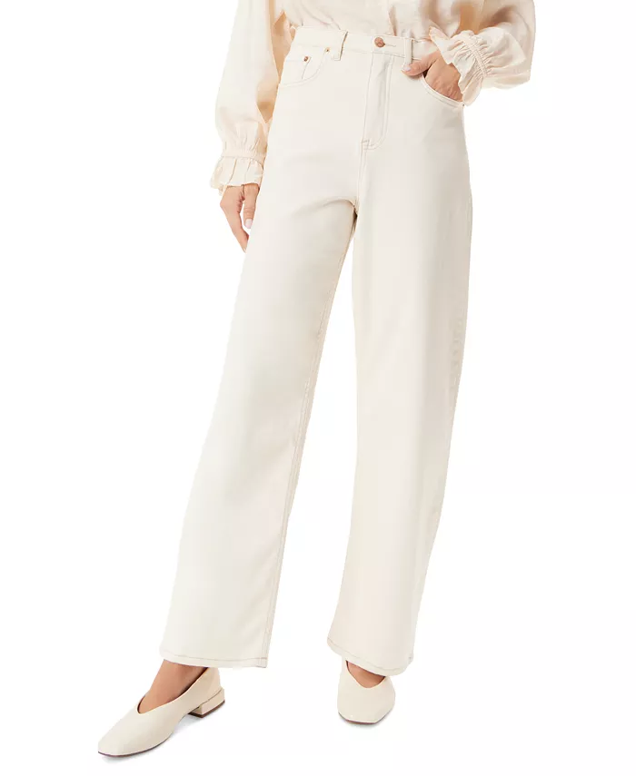 

Женские джинсы с высокой посадкой и бочкообразными штанинами Sam Edelman, белый