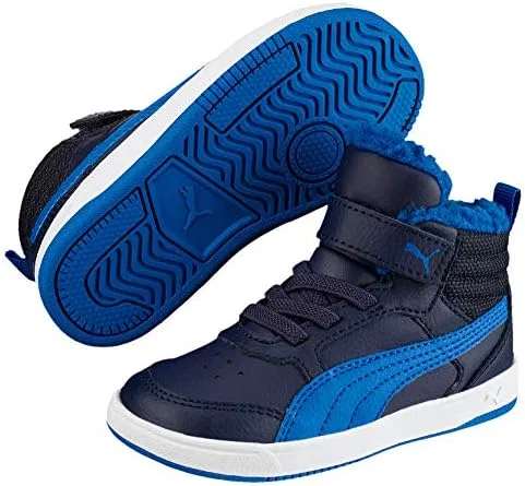 Кроссовки PUMA Kinder цвета Reboud Street v2 Fur V Inf von Größe 23 bis 27, Peacoat Strong Blue Puma White — фото 2