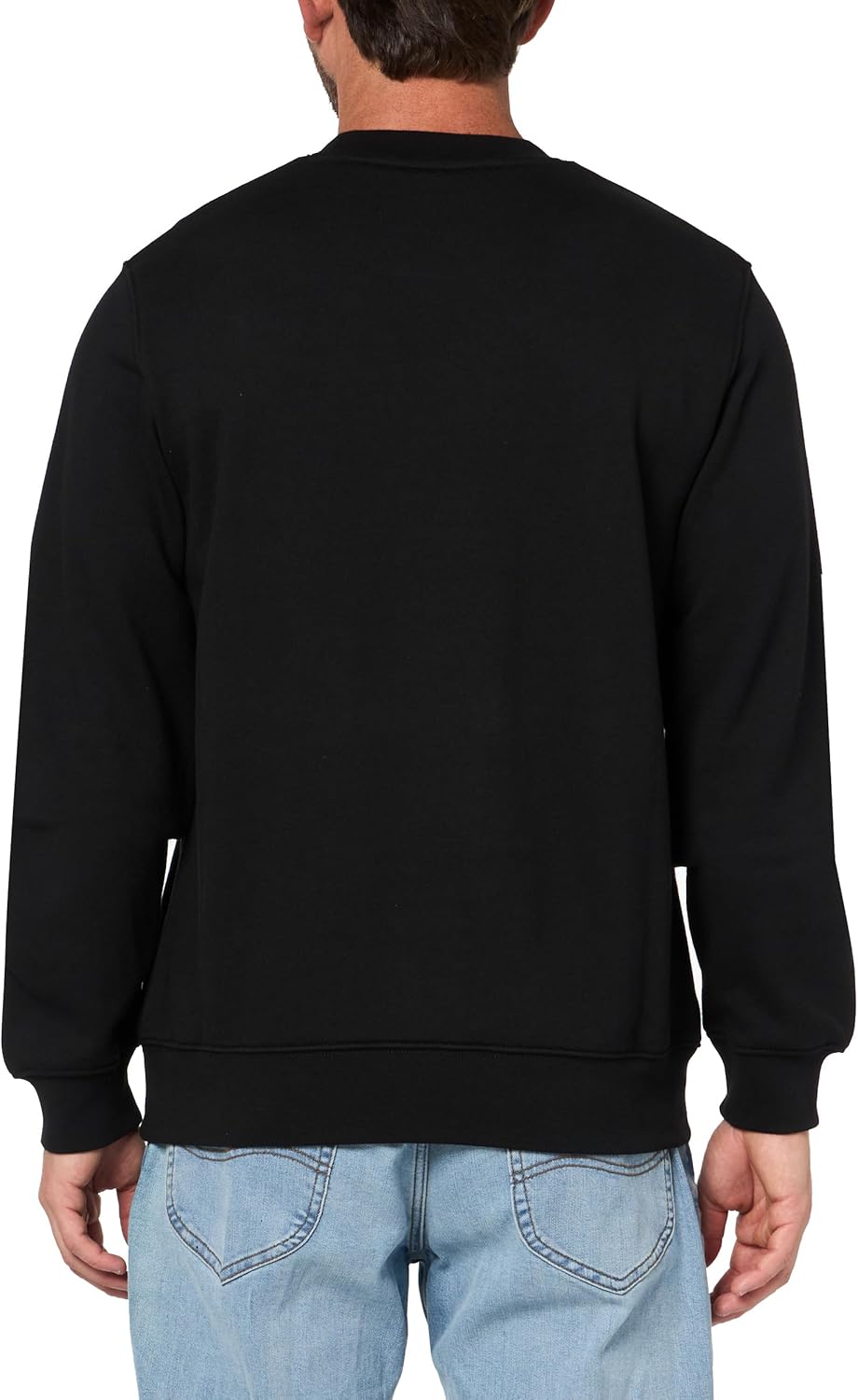 Мужская толстовка Lacoste Classic Fit с принтом и круглым вырезом, Black — фото 2