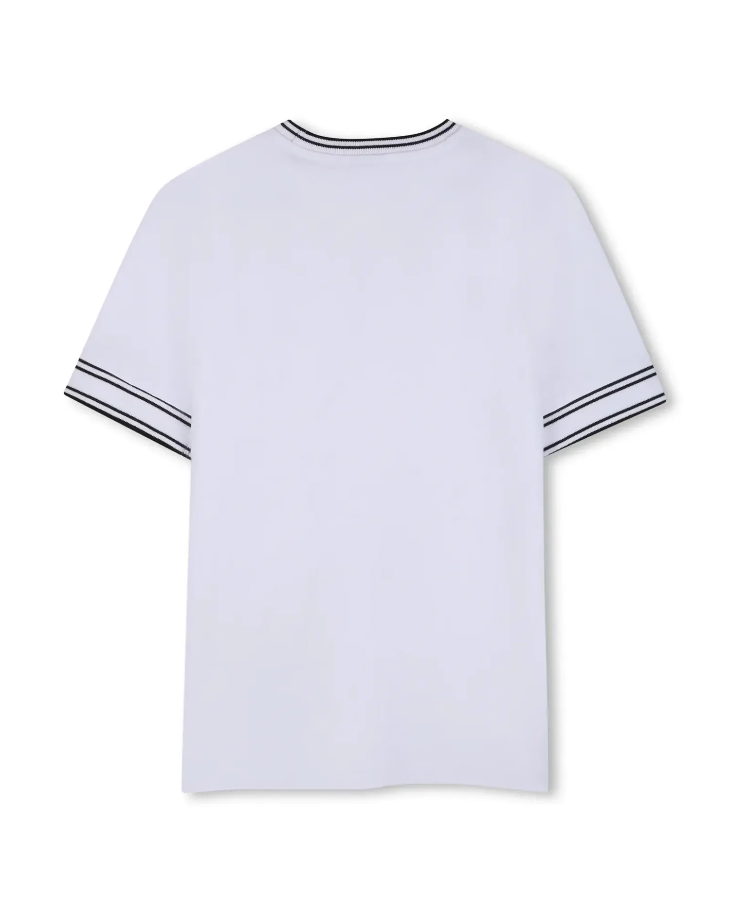 Детская футболка с коротким рукавом из однотонного хлопка BOSS Kidswear, белый — фото 3