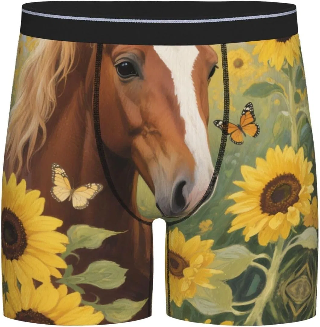 Боксеры с принтом Sunflowers Horse, Sunflowers Horse