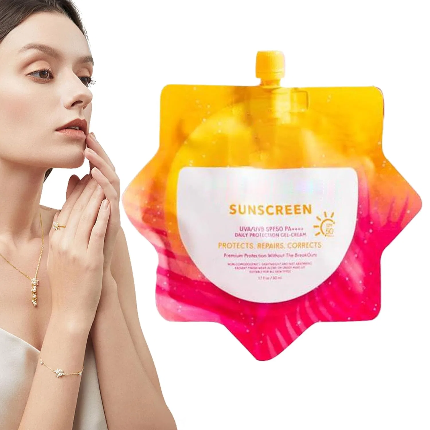 Солнцезащитный гель SPF 50 для лица, 50 мл Générique