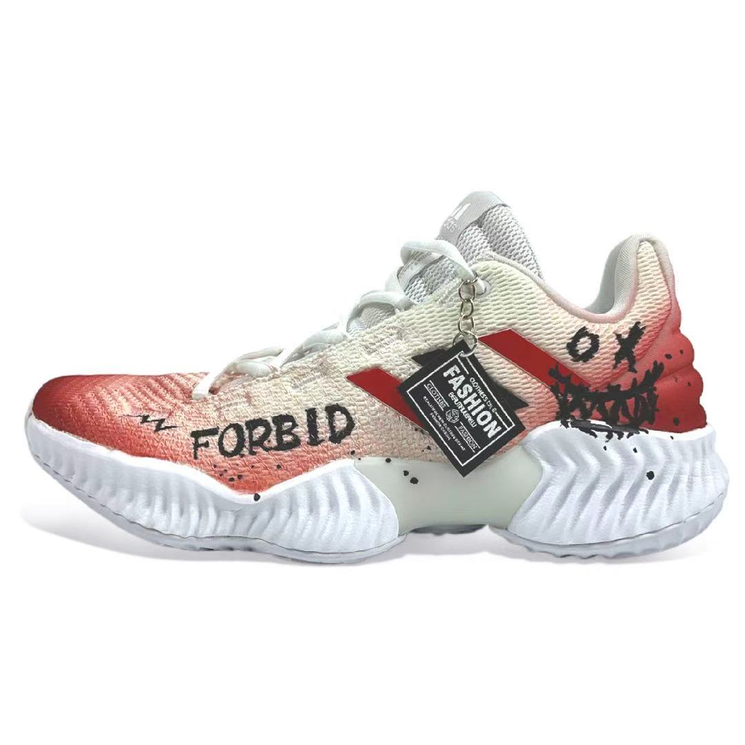 

Adidas Баскетбольные кроссовки Pro Bounce 2018 с противоскользящим покрытием, износостойкие, низкие, мужские, огненно-красные