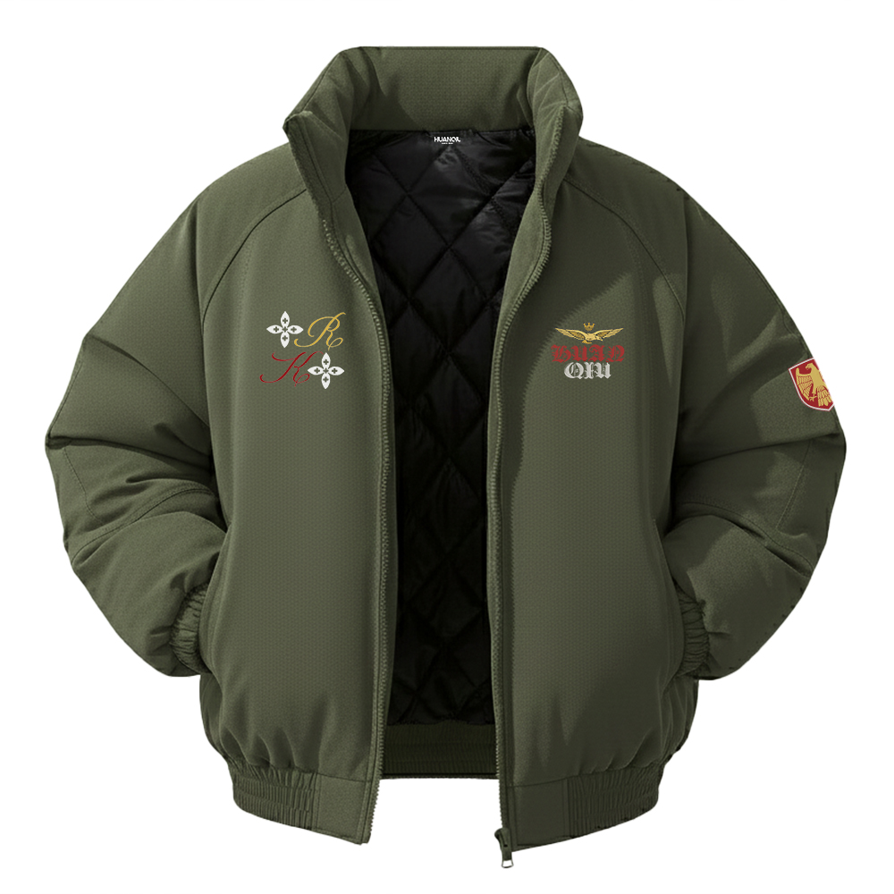 

Пуховик Unisex Stand Collar Thickened HUANQIU, army зеленый[padded and thickened]