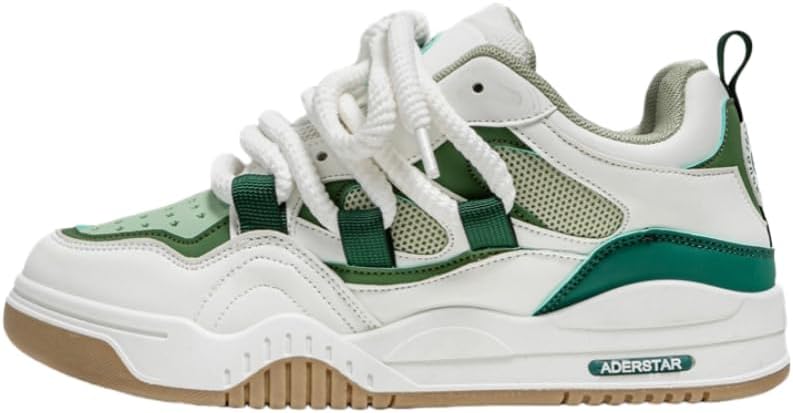 

Мужские повседневные спортивные кеды - низкий профиль, толстая подошва, молодежный стиль и комфорт Hoalox, зеленый