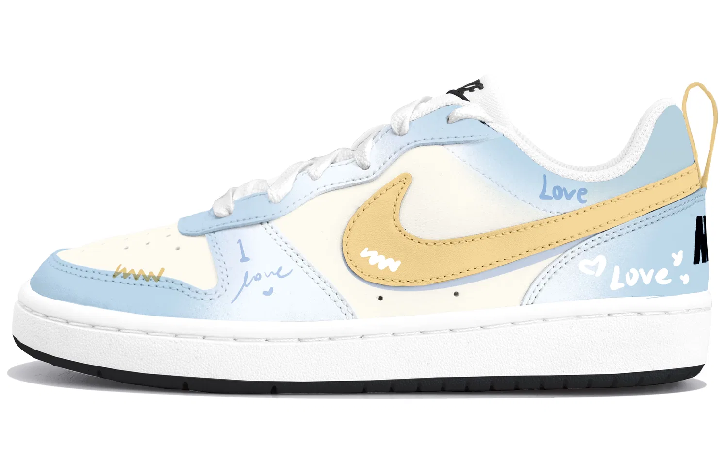 Кроссовки для скейтбординга Nike Court Borough Maris Custard Low Top синие