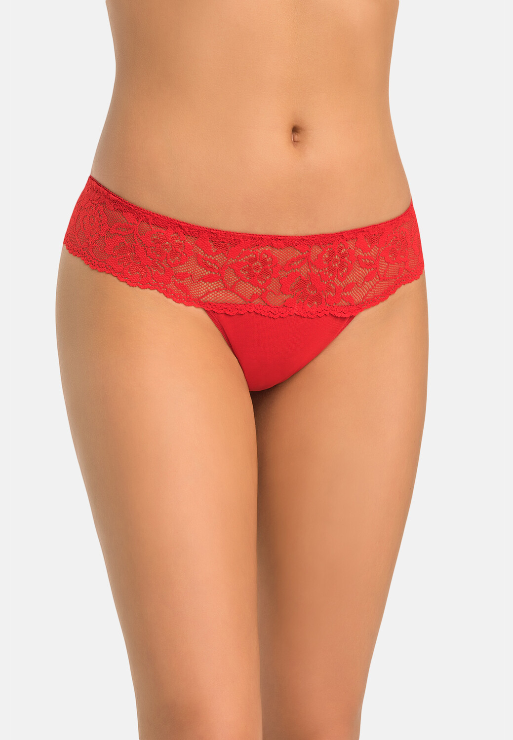 

Стринги Teyli Damen Tanga mit floraler Spitze Comfo, красный