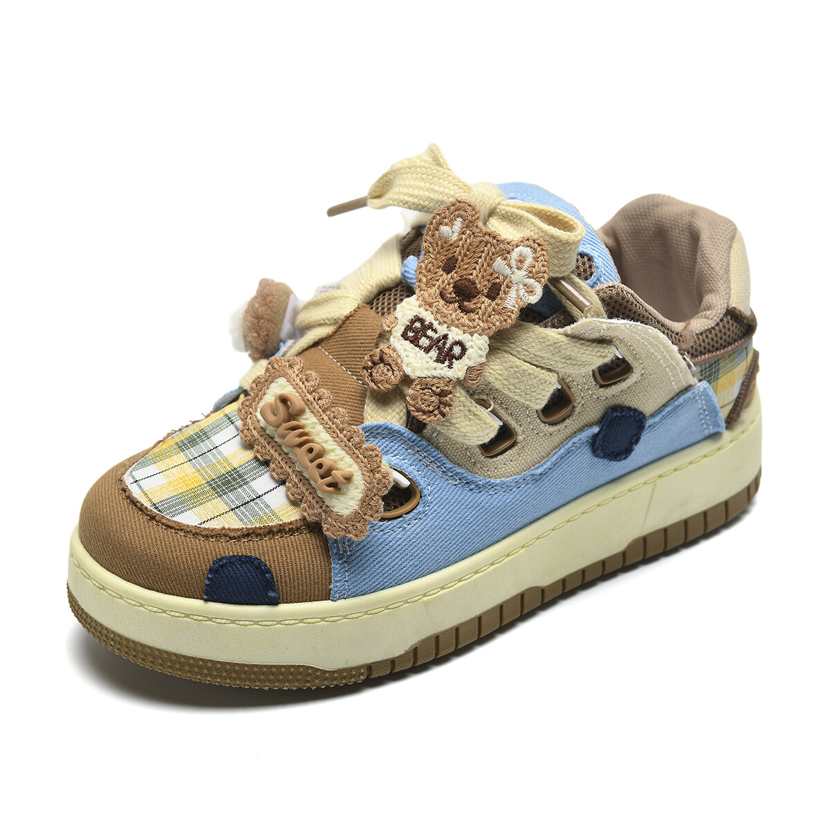 

Кроссовки Circle small Skateboarding Shoes Women's Low-top Brown, синий