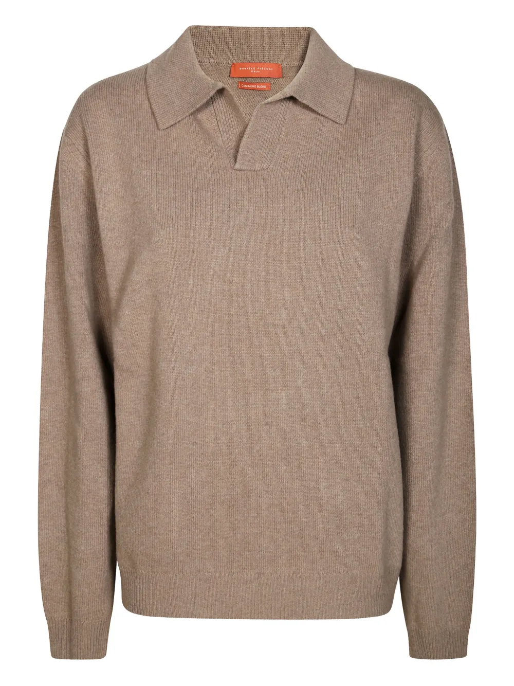 

Свитер с ребристыми манжетами Daniele Fiesoli, коричневый