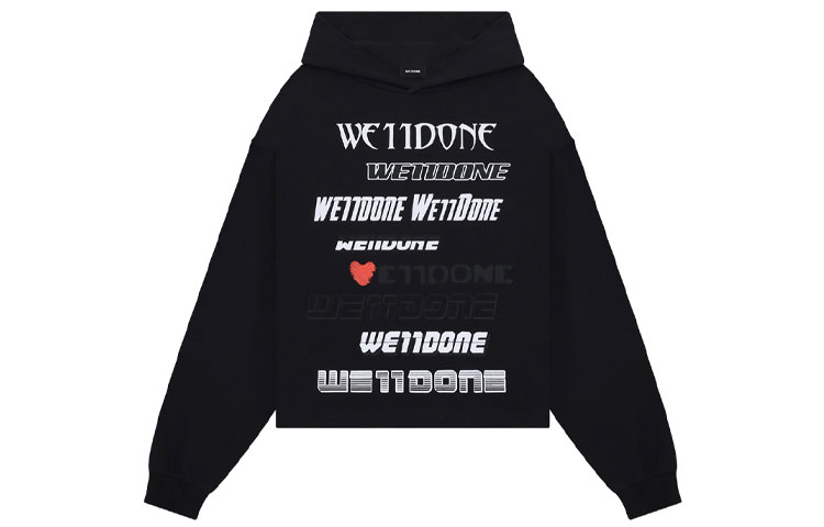 

WE11DONE Толстовка унисекс черная