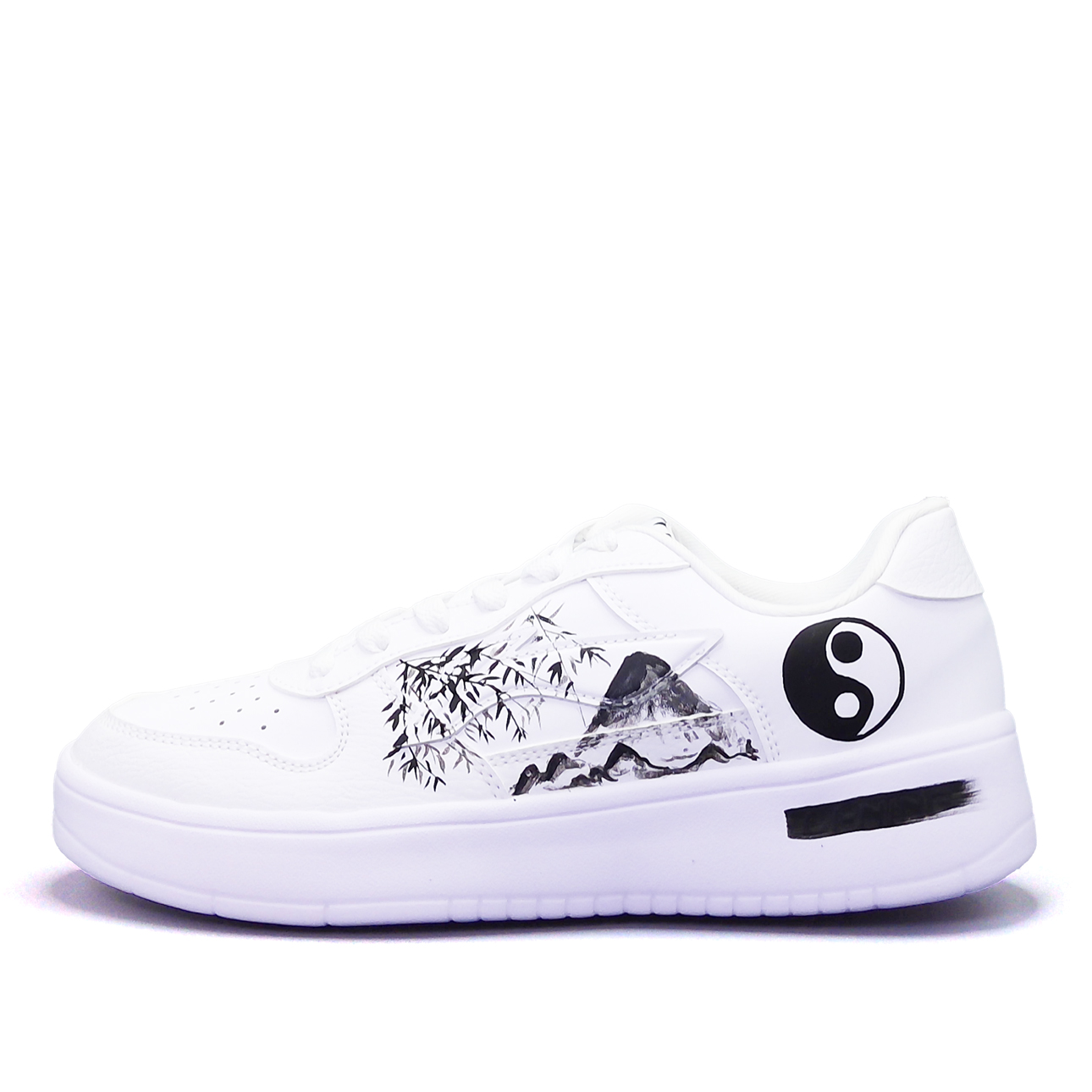 

Легкие, дышащие, низкие скейтбордные кроссовки Li Ning Floating Boat Balance, унисекс., белый