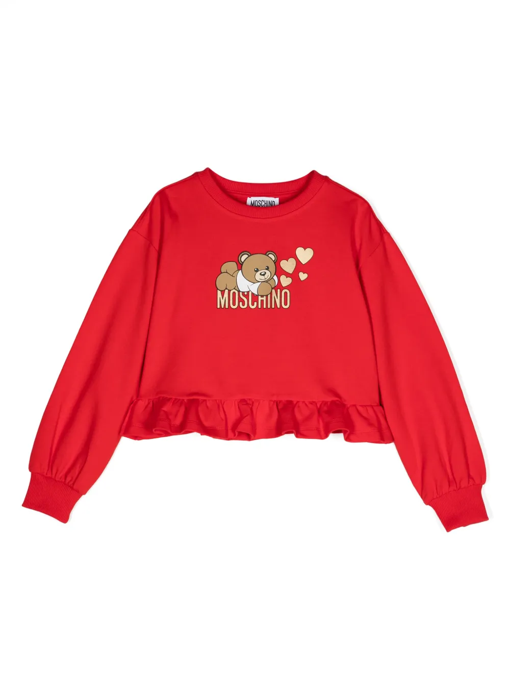 

Толстовка с декором Teddy Bear Moschino Kids, красный