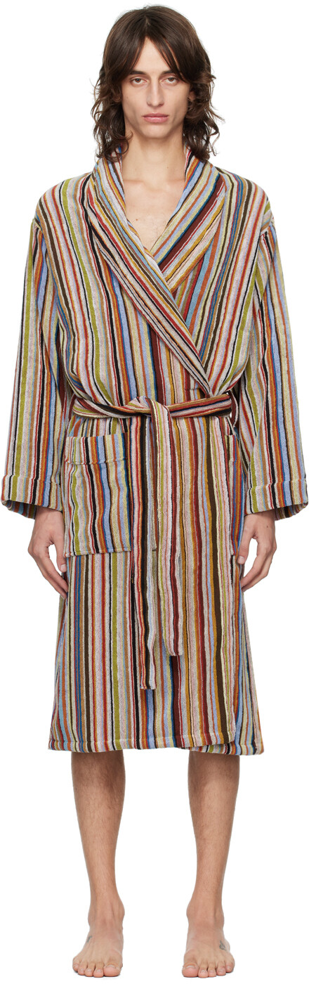 

Многоцветный фирменный полосатый халат Paul Smith