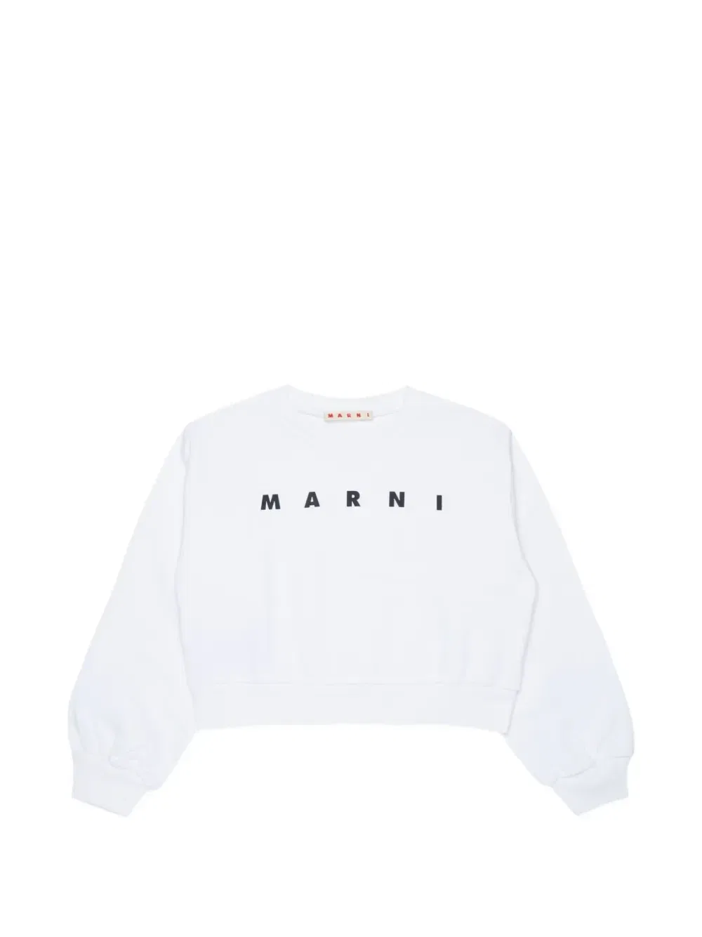 Укороченный свитер с логотипом Marni Kids, белый
