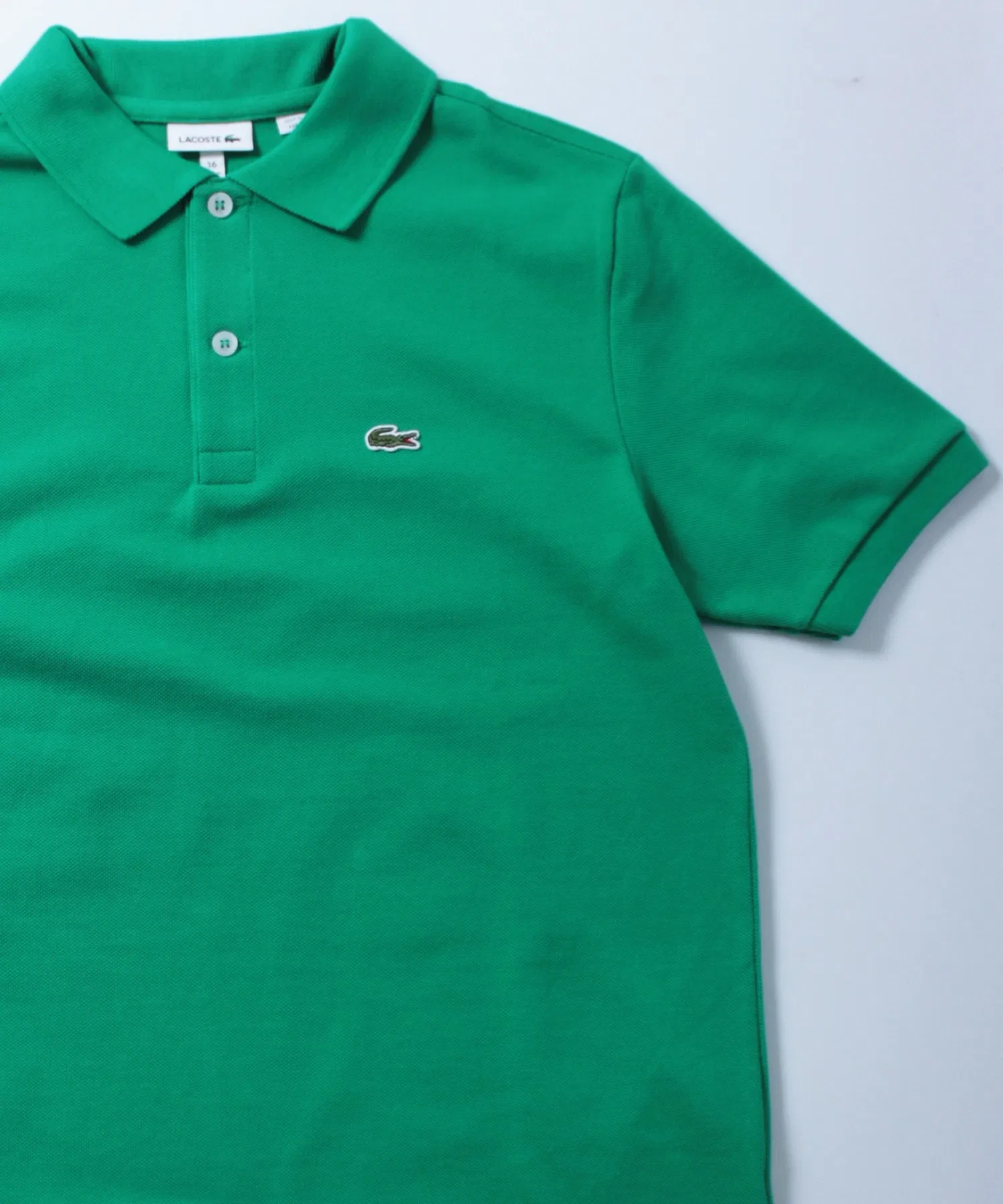 Рубашка-поло LACOSTE Классическая из пике, унисекс, однотонная