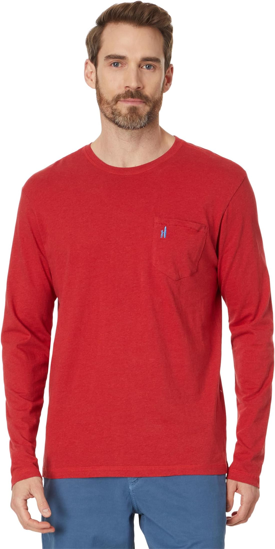 

Футболка johnnie-O Heathered Brennan Long Sleeve T-Shirt, цвет Ruby Red