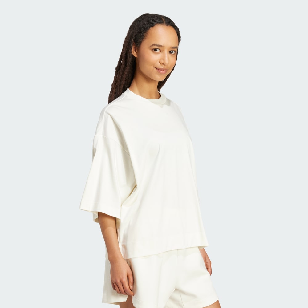 Футболка Adidas Soft Lux Loose Tee, цвет Off White — фото 3