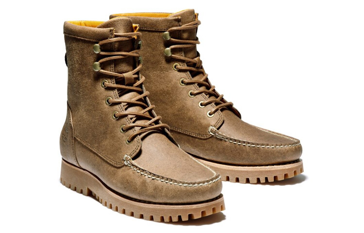 Мужские ботинки Timberland с ребристой подошвой, коричневый — фото 2