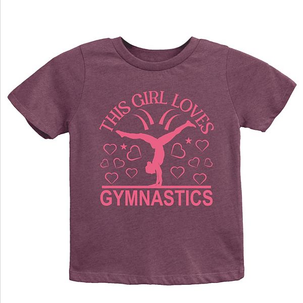 

Футболка с коротким рукавом для девочек This girl loves gymnastics The Juniper Shop, Plum