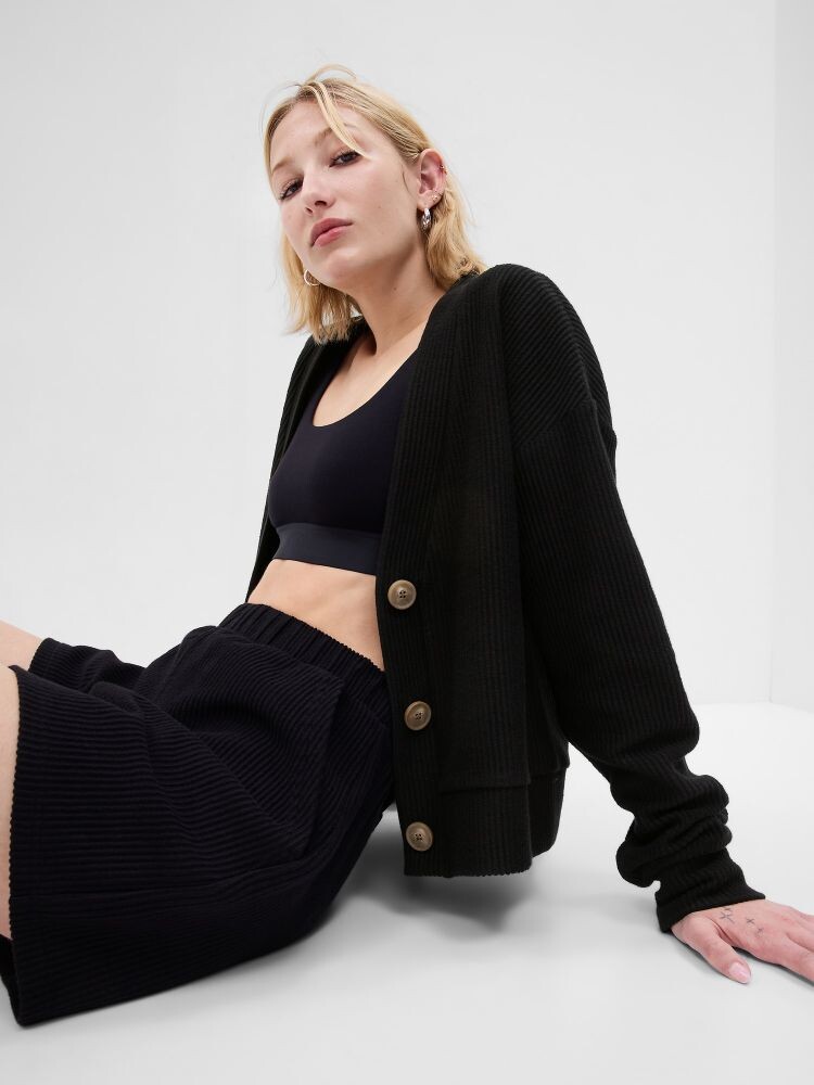 

Хлопковый кардиган Gap, черный