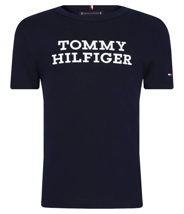 

Футболка детская Tommy Hilfiger с надписью, синий