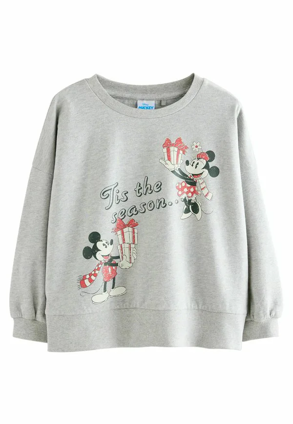 Толстовка с длинным рукавом стандартного кроя Next, Grey Christmas Minnie Mouse