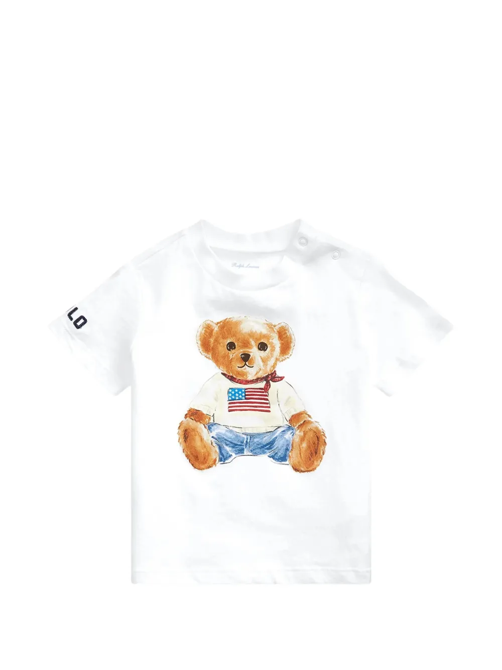 

Футболка с принтом Polo Ralph Lauren Kids, белый
