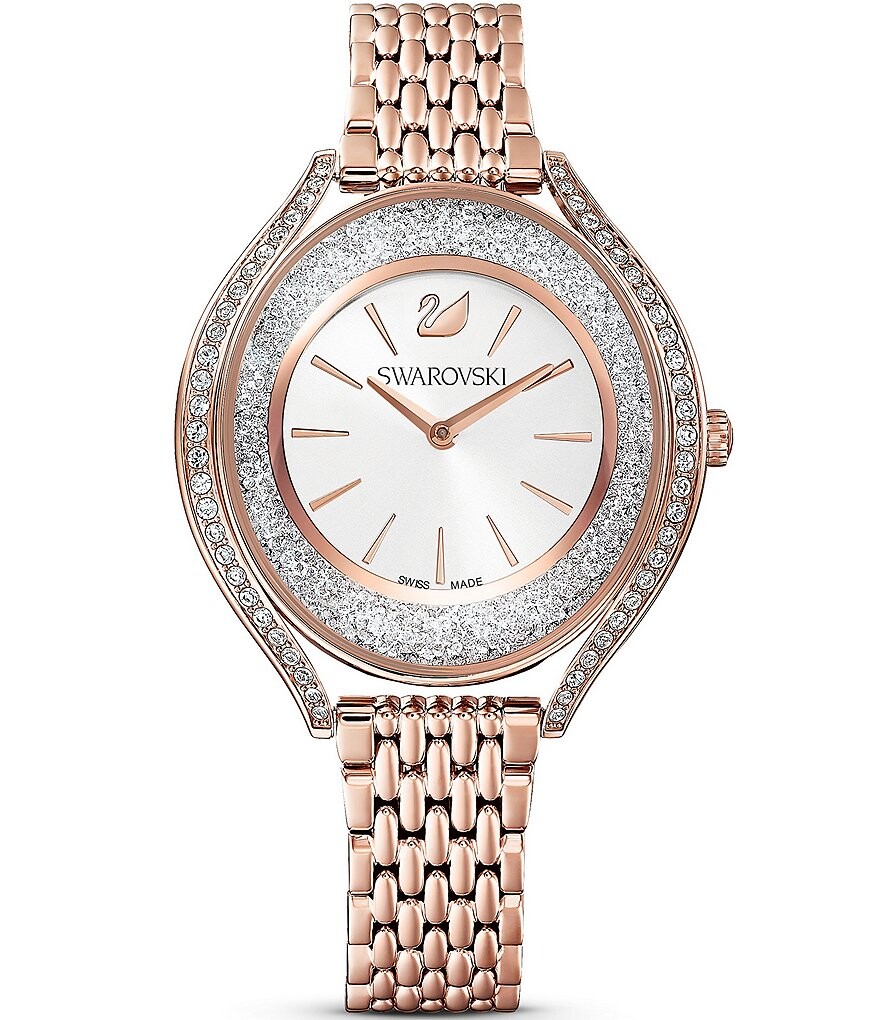 

Часы-браслет Swarovski Crystalline Aura из розового золота, розовый