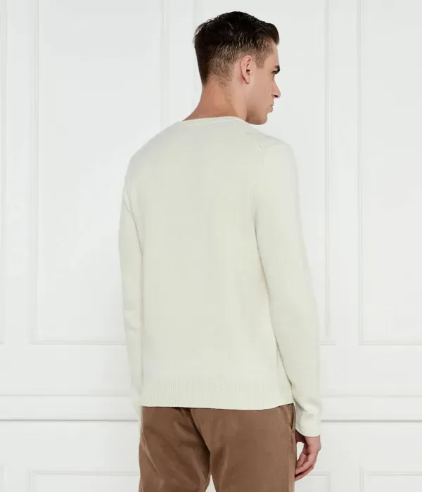 Шерстяной свитер regular fit Polo Ralph Lauren, экрю — фото 3