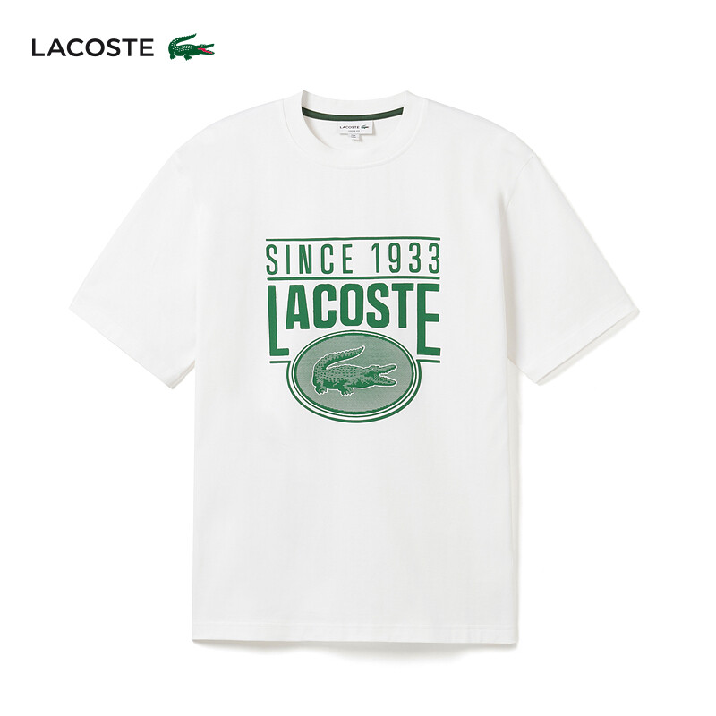 

Футболка мужская Lacoste с короткими рукавами и цветными блоками, серый
