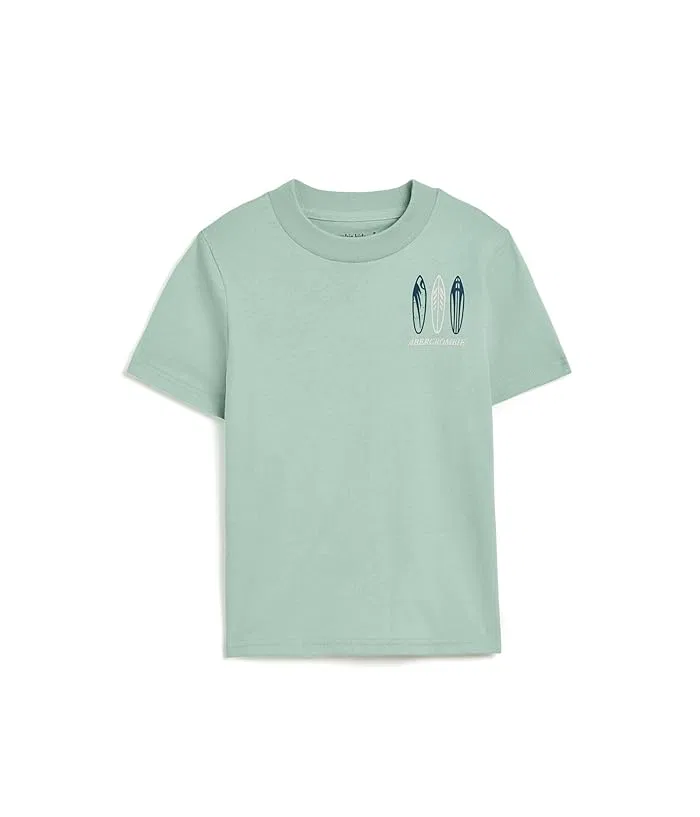 Футболка с принтом Surf's Up Tee abercrombie kids, Moonlight Blue
