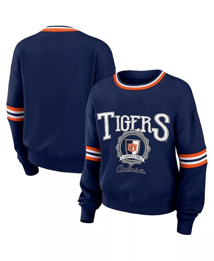 

Женская темно-синяя потертая толстовка-пуловер в винтажном стиле Auburn Tigers WEAR by Erin Andrews