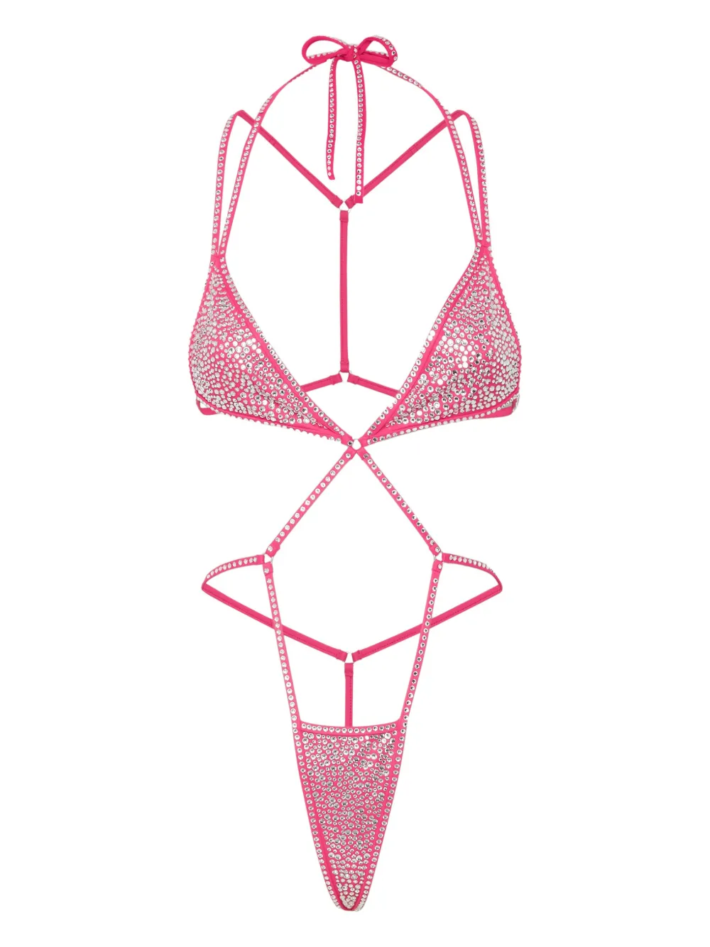 

Купальник, украшенный кристаллами Dsquared2, розовый