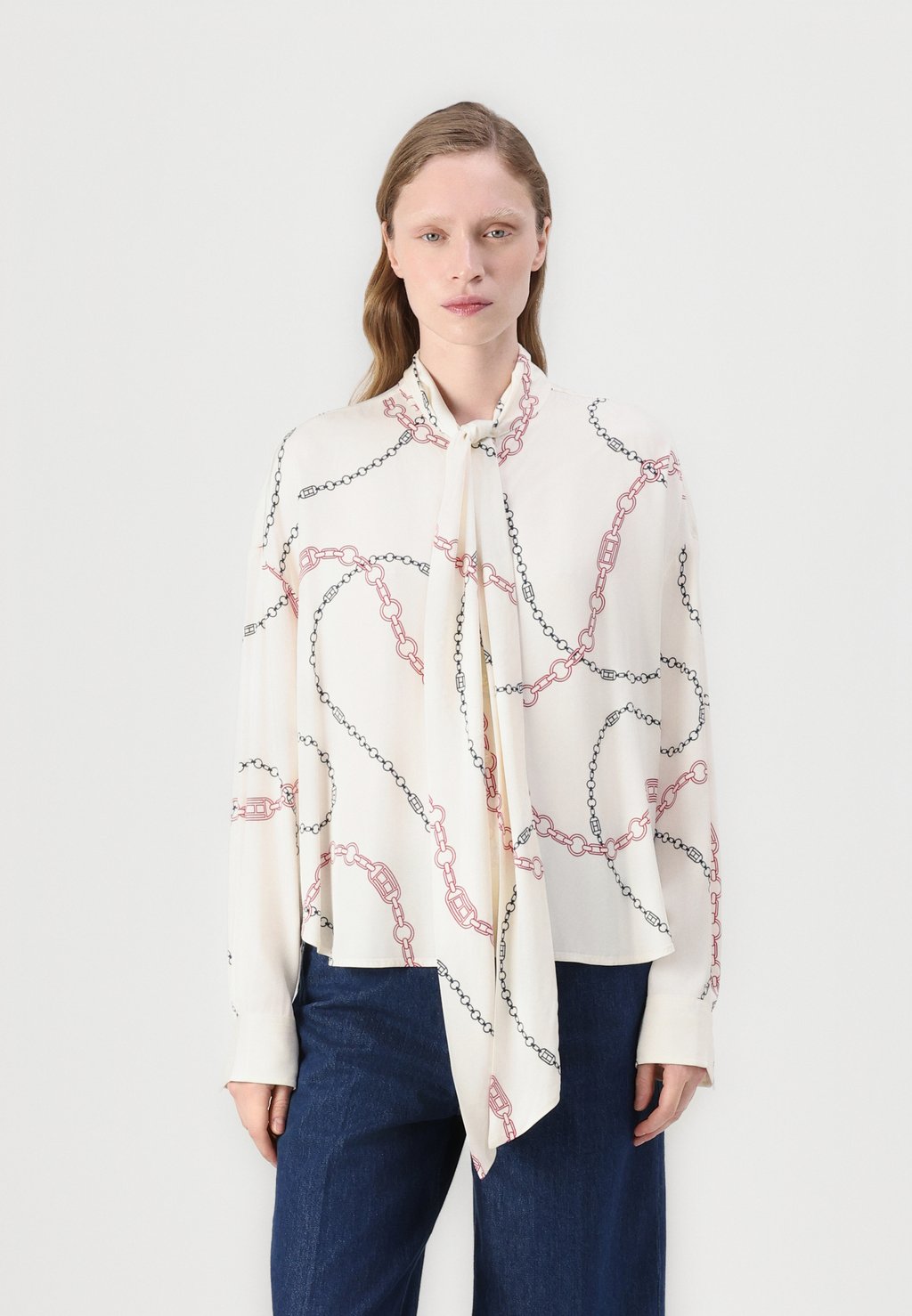 

Блузка на пуговицах FLUID BOW BLOUSE Tommy Hilfiger, белый