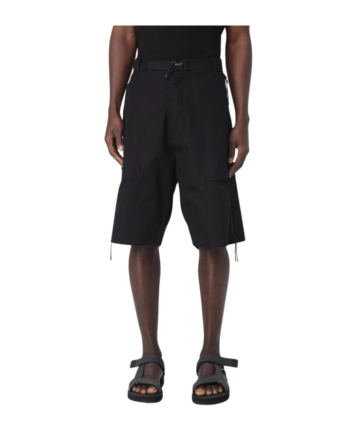 

Черные шорты-карго с поясом C.P. Company, черный