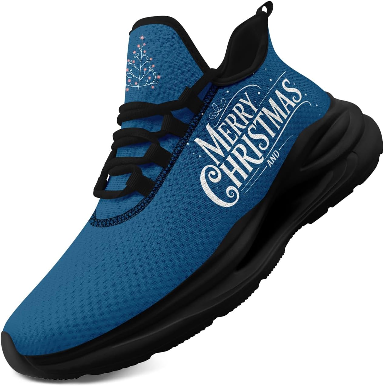 

Рождественские кроссовки для мужчин и женщин, праздничная обувь для вечеринок, легкие, дышащие, стильные, с амортизацией, рождественские туфли Awsole, белый/черный/синий/темно-синий