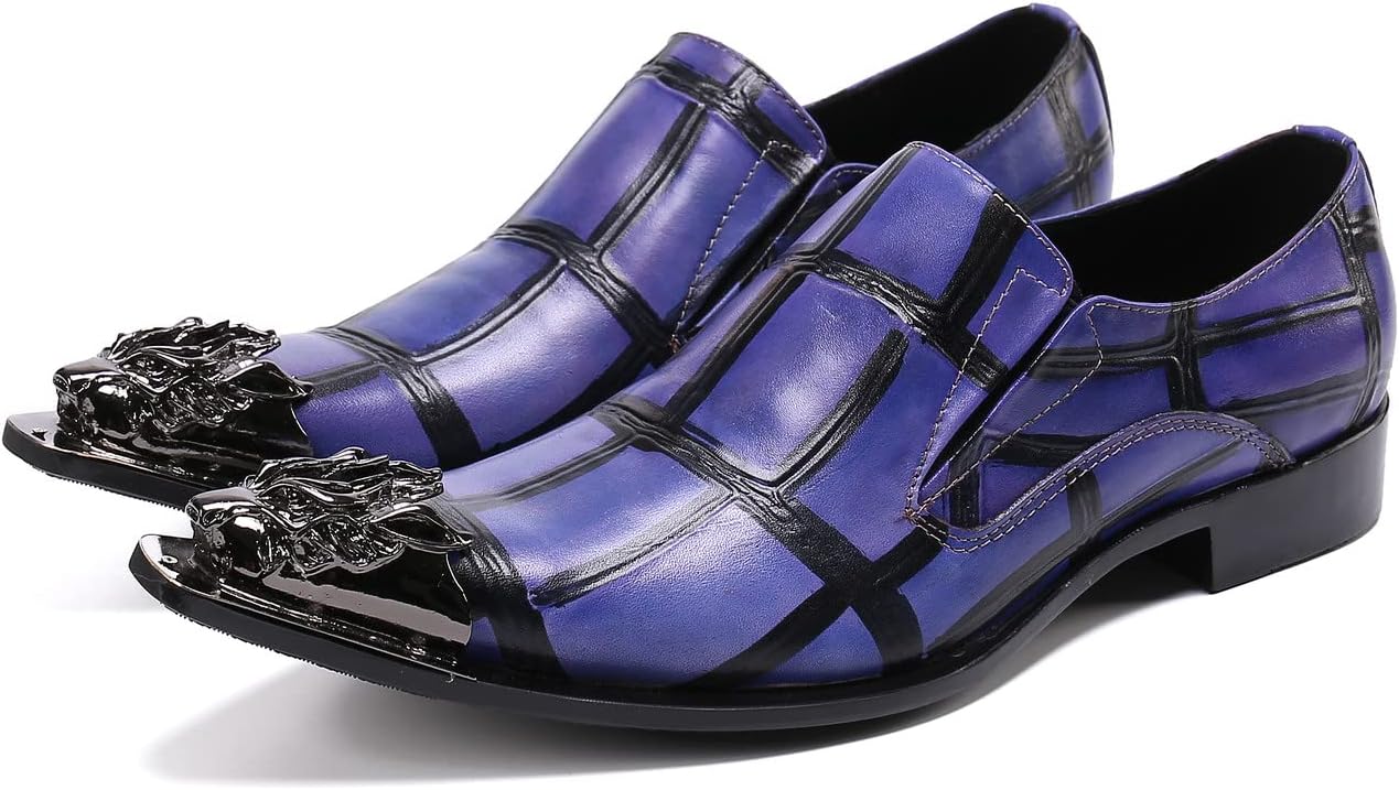 

Мужские классические туфли Santimon, удобные свадебные лоферы на процессии с заостренным носком, формальные смокинговые туфли для мужчин, темно-фиолетовый