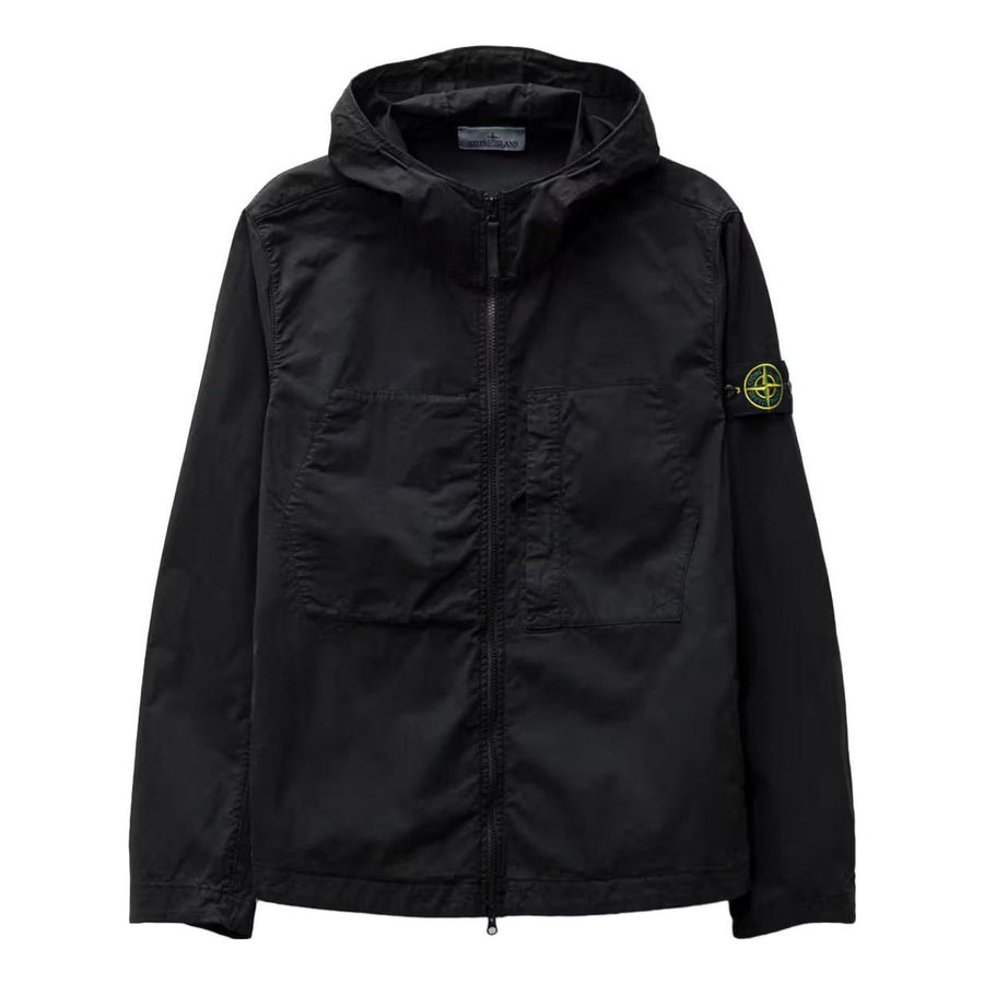 

Куртка STONE ISLAND Supima Cotton Twill Stretch Hooded Jacket 'Black', черный