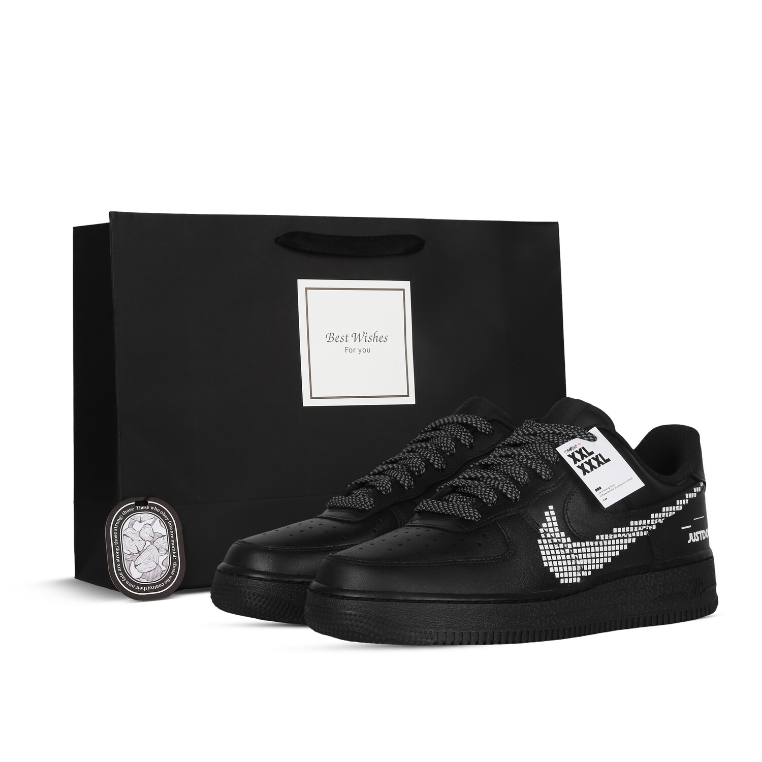 

Кроссовки для скейтбординга Air Force 1 женские низкие черный/белый Nike