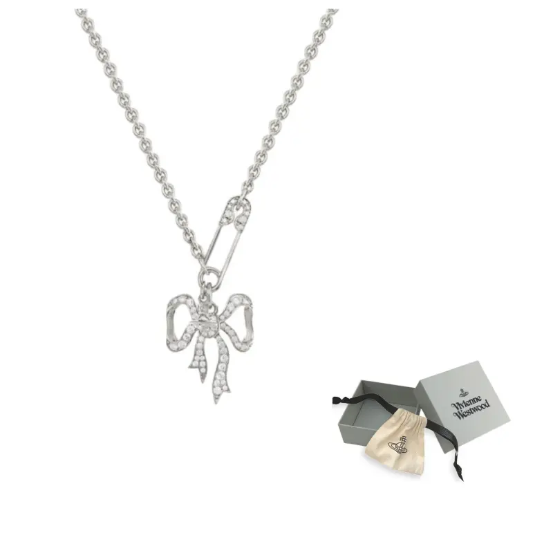 

Vivienne Westwood Кубический цирконий кристалл ожерелье женское silver