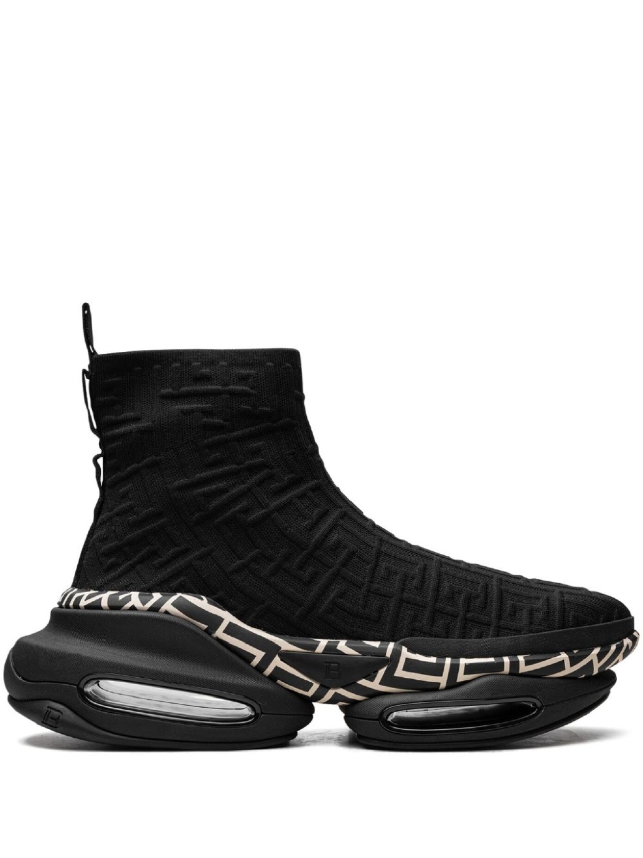 

Balmain высокие кроссовки B-Bold Runner "Gold Monogram", черный