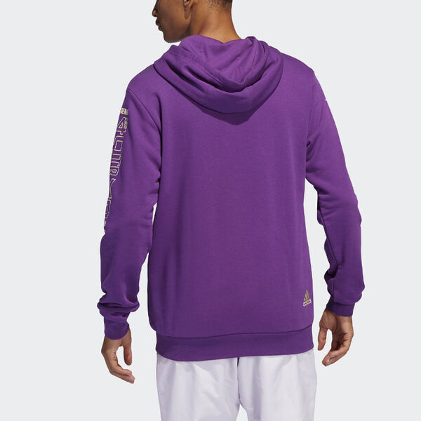 Толстовка Adidas Dame Ko Hdy Pattern Printing Basketball Sports Purple, мультиколор — фото 3