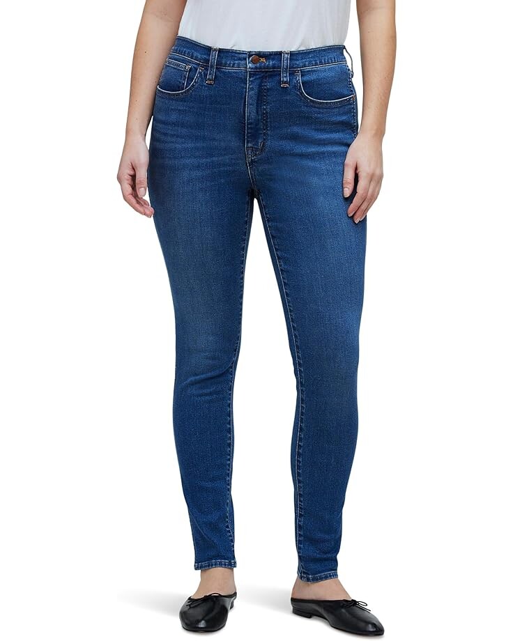 

Джинсы Madewell 10” High-Rise Roadtripper Authentic Skinny Jeans in Faulkner Wash, цвет Faulkner Wash