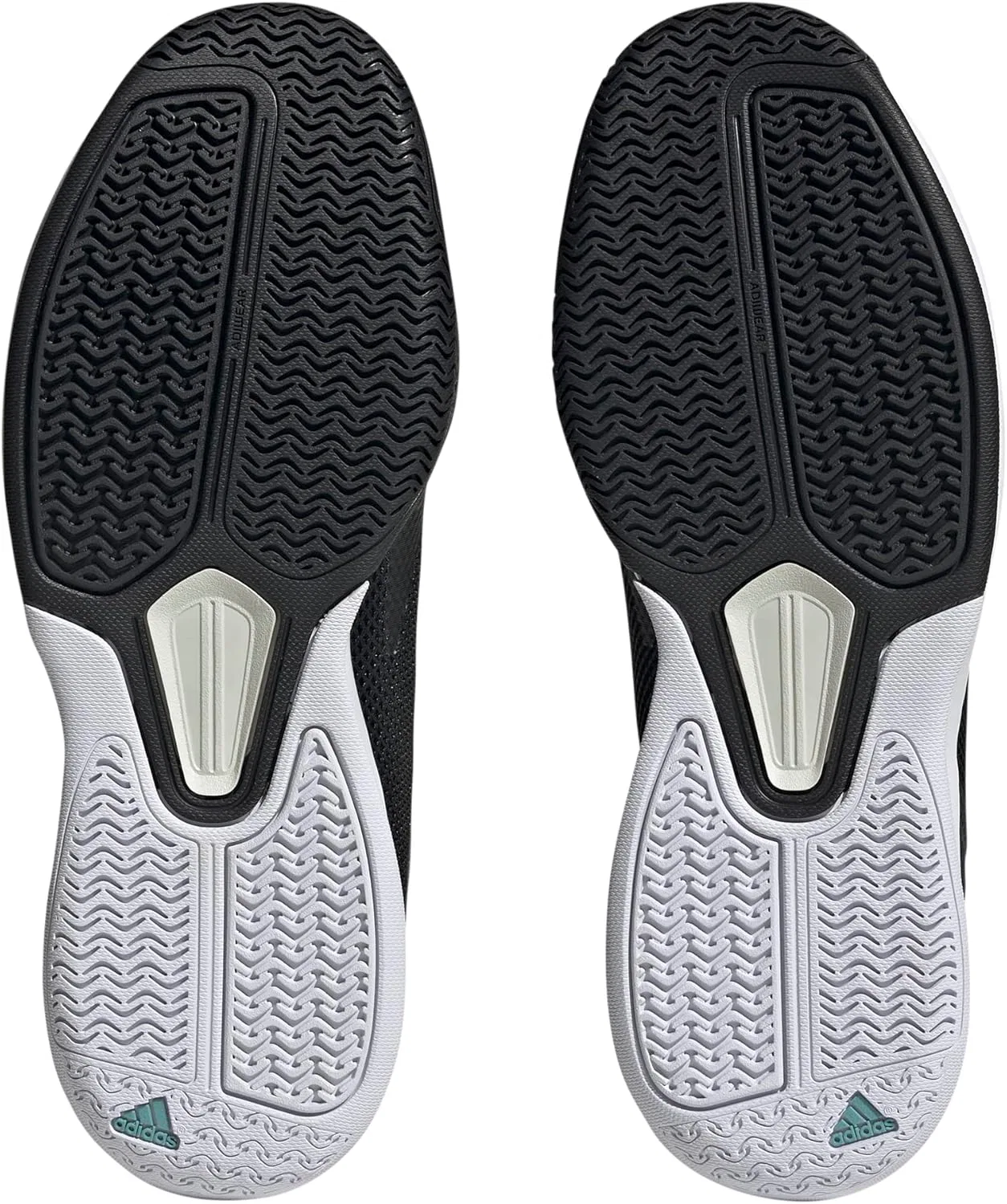 Кроссовки теннисные мужские Adidas, цвет Black/White/Black — фото 4