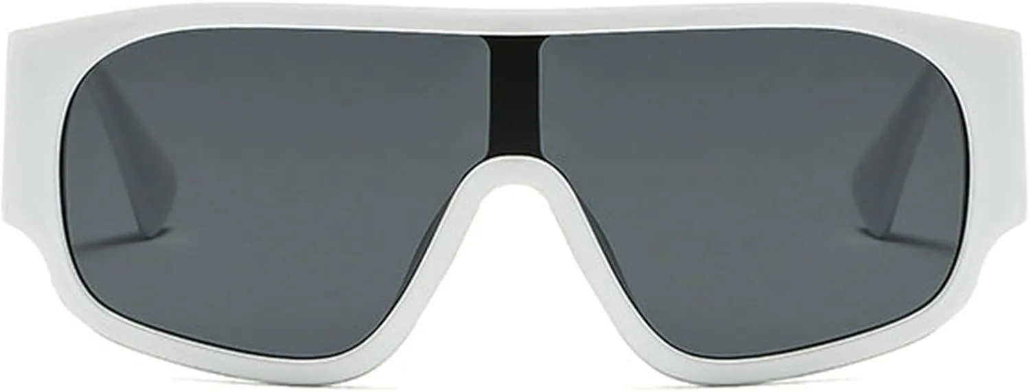 

Солнцезащитные очки Helena Oversized Flat Top для женщин, винтажный стиль, цельные квадратные очки-щитки, модные очки-пилоты с градиентным переходом цвета, C3