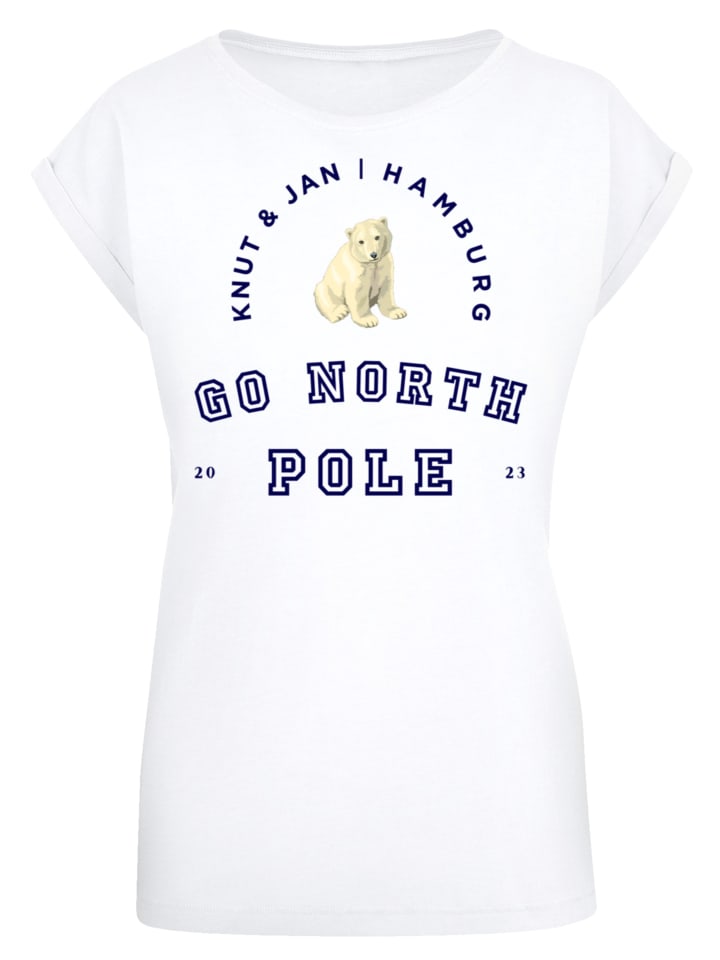 

Футболка с удлиненными плечами Polar Bear Knut & Jan Hamburg белого цвета F4NT4STIC, Белый, Футболка с удлиненными плечами Polar Bear Knut & Jan Hamburg белого цвета F4NT4STIC