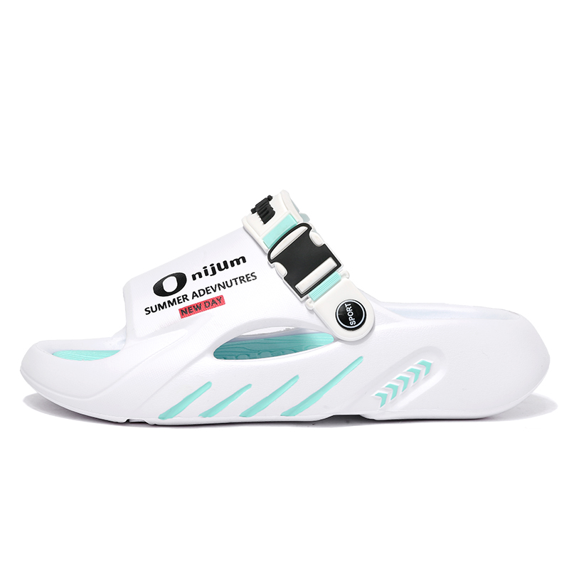 

Сандалии-слайдеры с противоскользящей подошвой и износостойкими подошвами для мужчин NANJIREN, White Blue