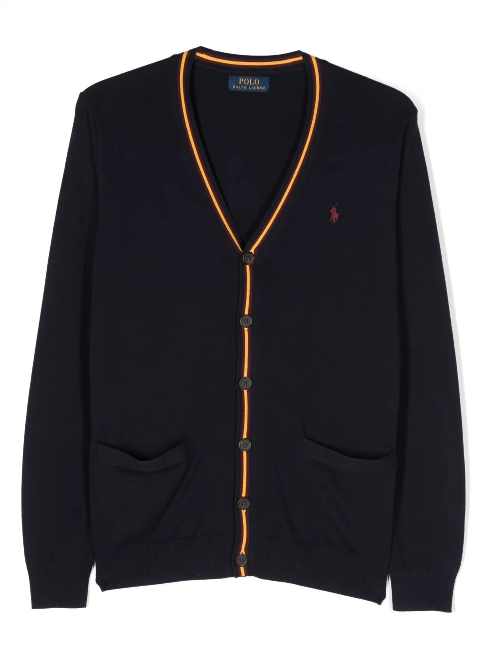 

Кардиган с вышитым логотипом POLO RALPH LAUREN KIDS, синий