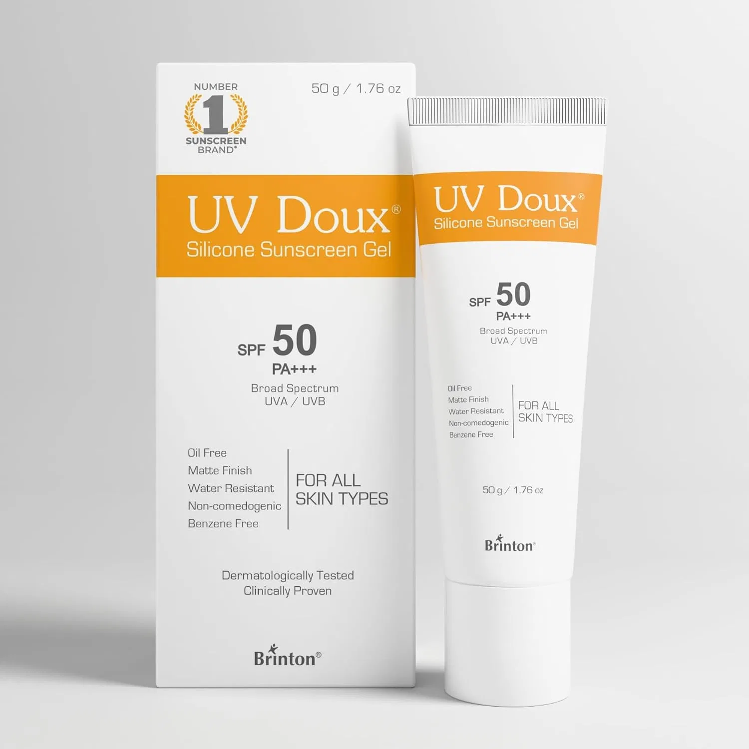 Солнцезащитный гель UV Doux Silicone SPF 50 PA+++ 50 г Brinton — фото 2